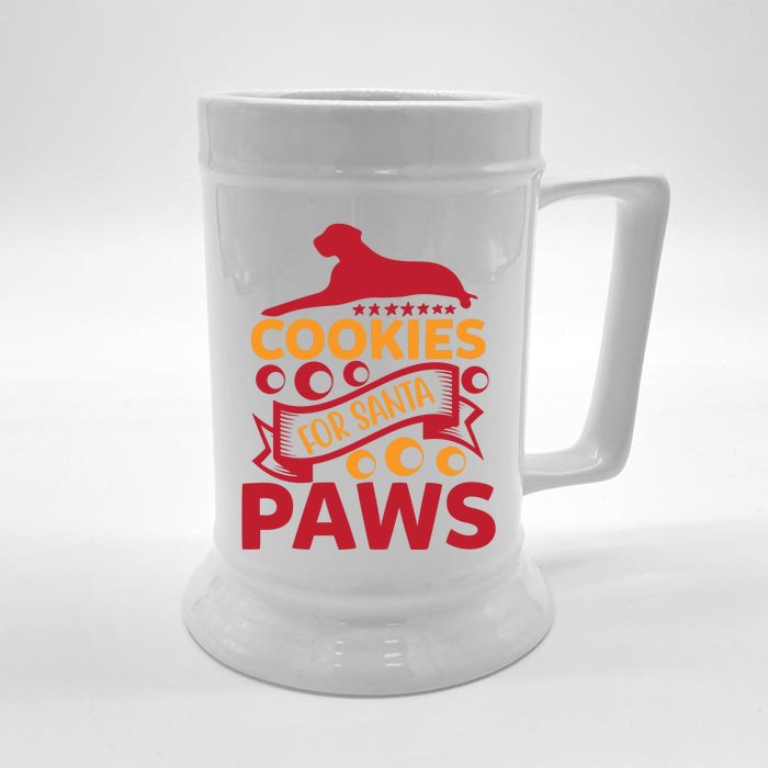 Cookies For Santa Paws Front & Back Beer Stein