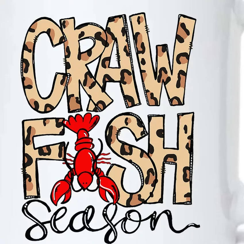 Craw Fish Season Leopard Love Crawfish Black Color Changing Mug