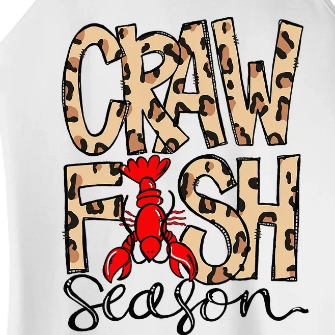 Craw Fish Season Leopard Love Crawfish Women’s Perfect Tri Rocker Tank