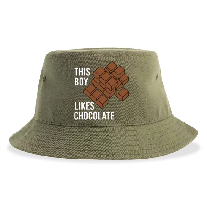 Chocolatier Funny Saying Likes Chocolate Cocoa Gift Sustainable Bucket Hat