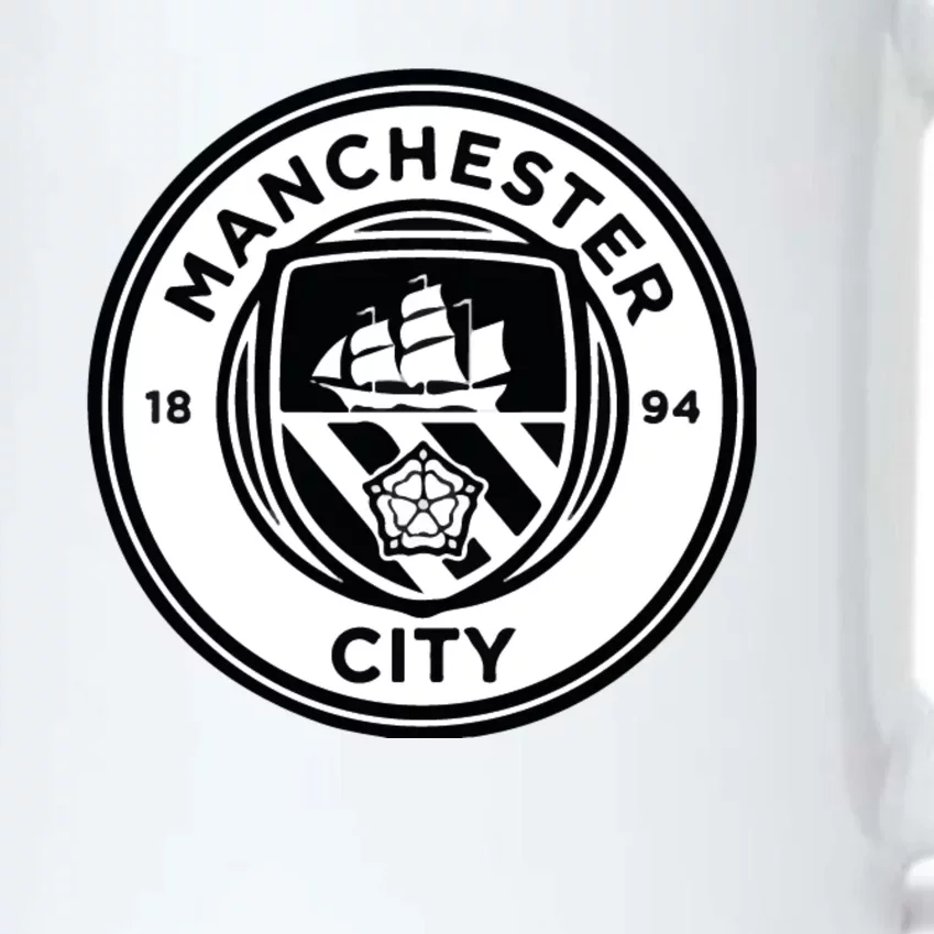 Cool Football Soccer Europe Man City Black And White Black Color Changing Mug