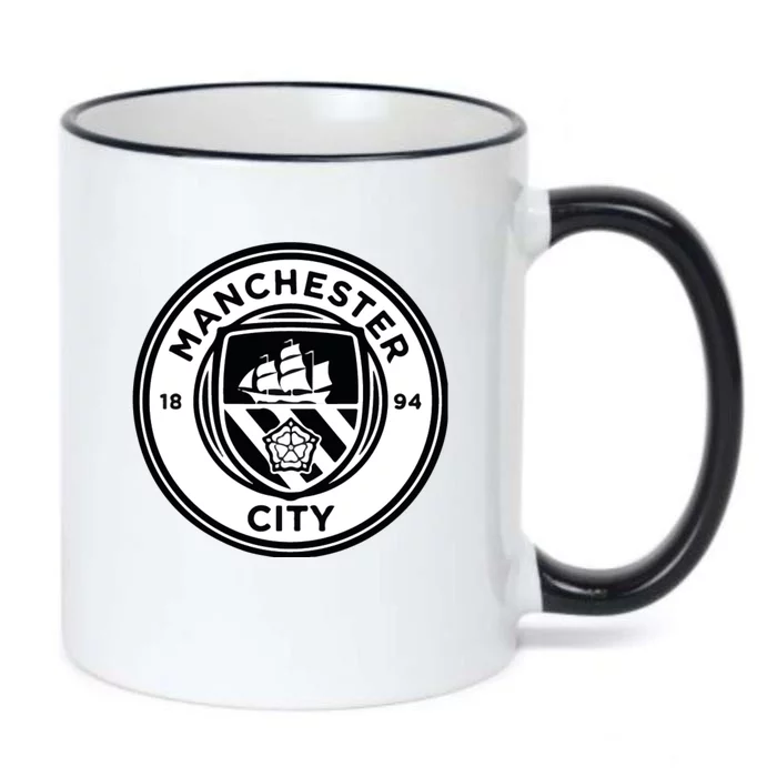 Cool Football Soccer Europe Man City Black And White Black Color Changing Mug