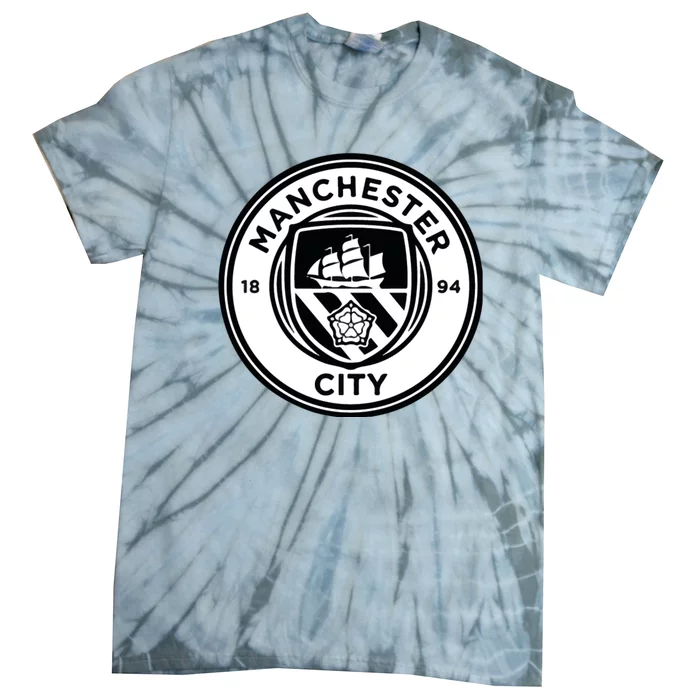 Cool Football Soccer Europe Man City Black And White Tie-Dye T-Shirt