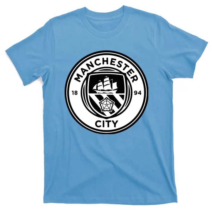 Cool Football Soccer Europe Man City Black And White T-Shirt