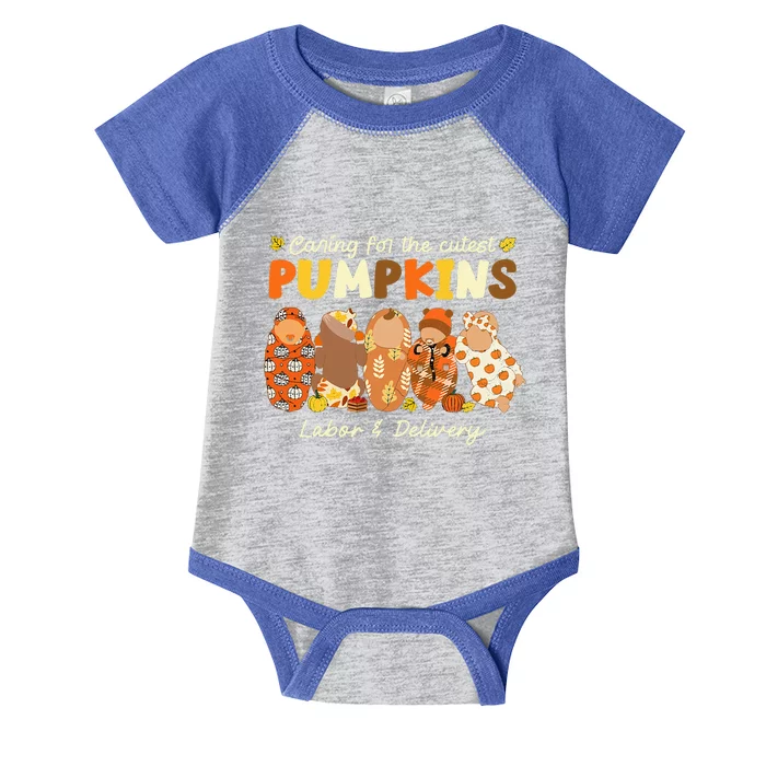 Caring For The Cutest Pumpkins Labor & Delivery Nurse Fall Infant Baby Jersey Bodysuit