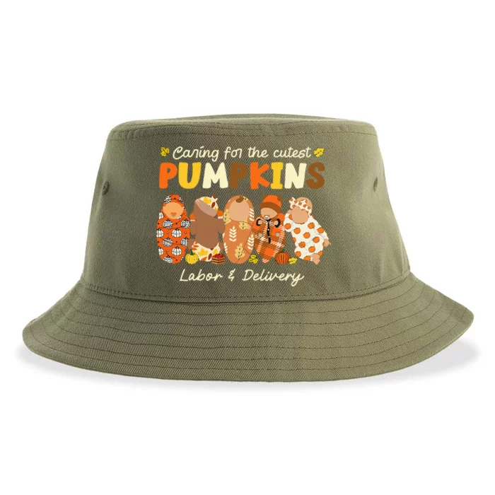 Caring For The Cutest Pumpkins Labor & Delivery Nurse Fall Sustainable Bucket Hat