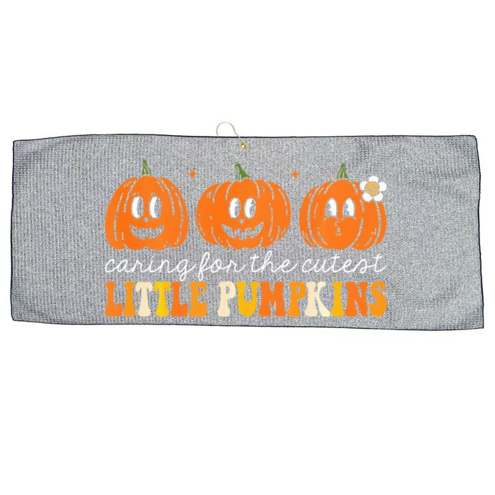 Caring For The Cutest Little Pumpkins NICU Nurse Halloween Large Microfiber Waffle Golf Towel