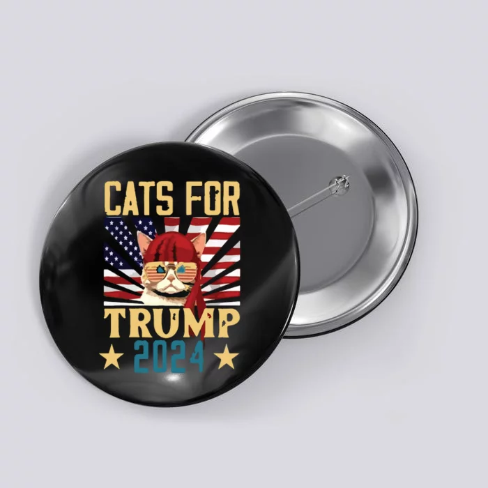 Cat For Trump 2024 Button