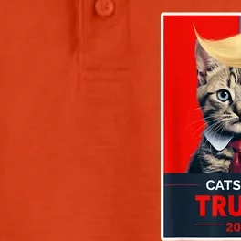 Cats For Trump 2024 Election Dry Zone Grid Performance Polo