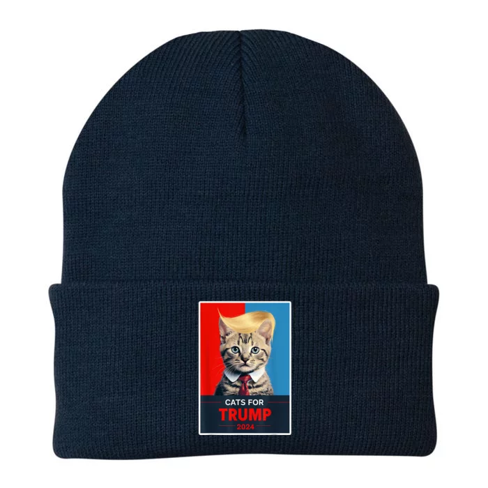 Cats For Trump 2024 Election Knit Cap Winter Beanie