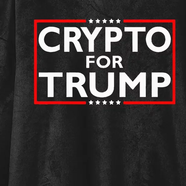 Crypto For Trump President Election 2024 Pro Cryptocurrency Hooded Wearable Blanket