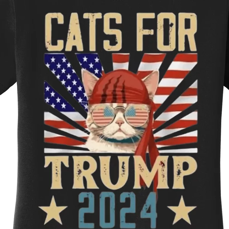 Cat For Trump 2024 Women's T-Shirt