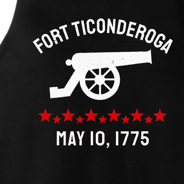 Capture Fort Ticonderoga Cannon Revolutionary War Ladies Tri-Blend Wicking Tank