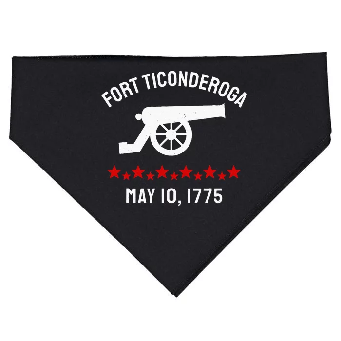 Capture Fort Ticonderoga Cannon Revolutionary War USA-Made Doggie Bandana