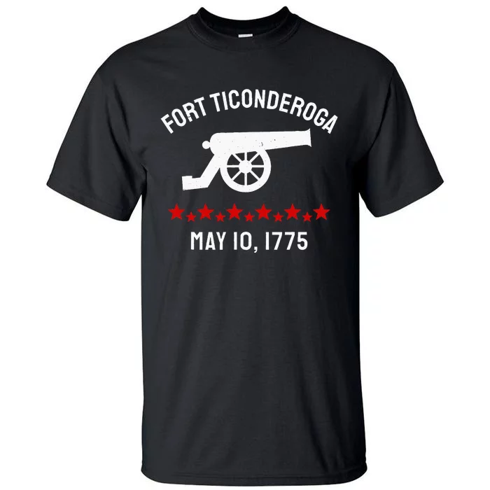 Capture Fort Ticonderoga Cannon Revolutionary War Tall T-Shirt