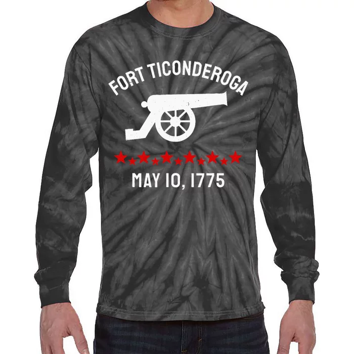 Capture Fort Ticonderoga Cannon Revolutionary War Tie-Dye Long Sleeve Shirt