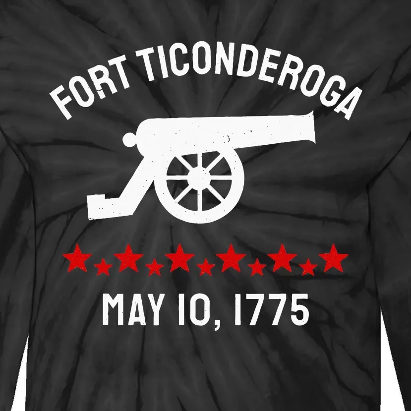 Capture Fort Ticonderoga Cannon Revolutionary War Tie-Dye Long Sleeve Shirt