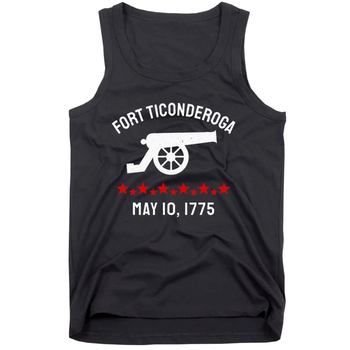 Capture Fort Ticonderoga Cannon Revolutionary War Tank Top