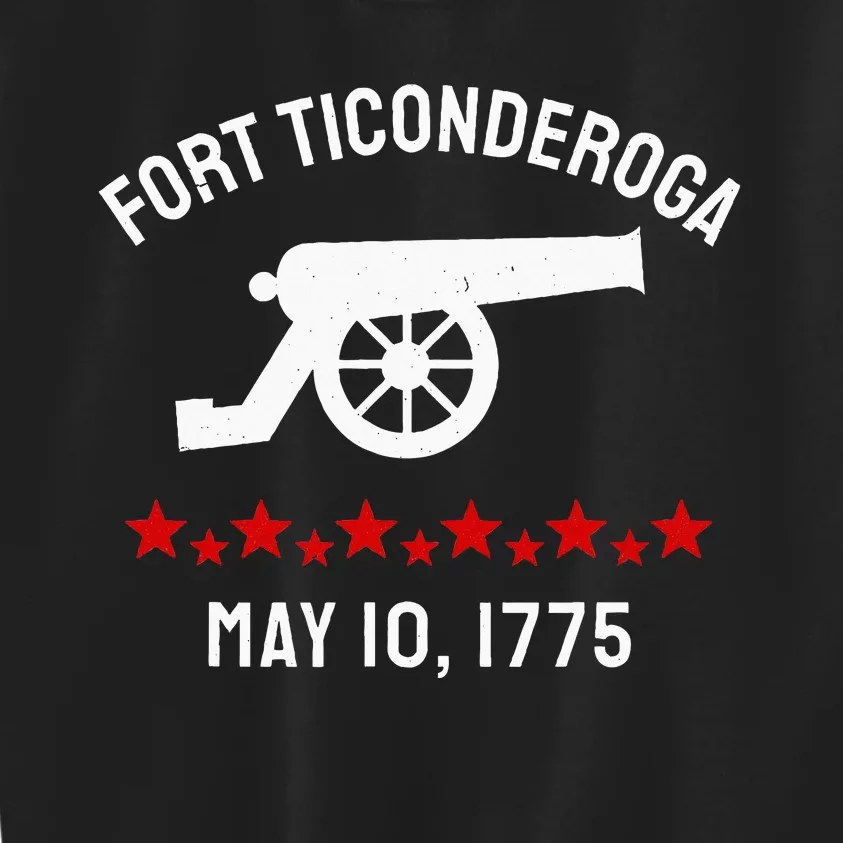 Capture Fort Ticonderoga Cannon Revolutionary War Kids Sweatshirt