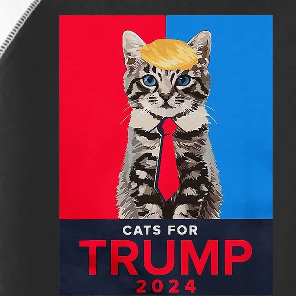 Cats For Trump 2024 Funny For Vance Trump Toddler Fine Jersey T-Shirt