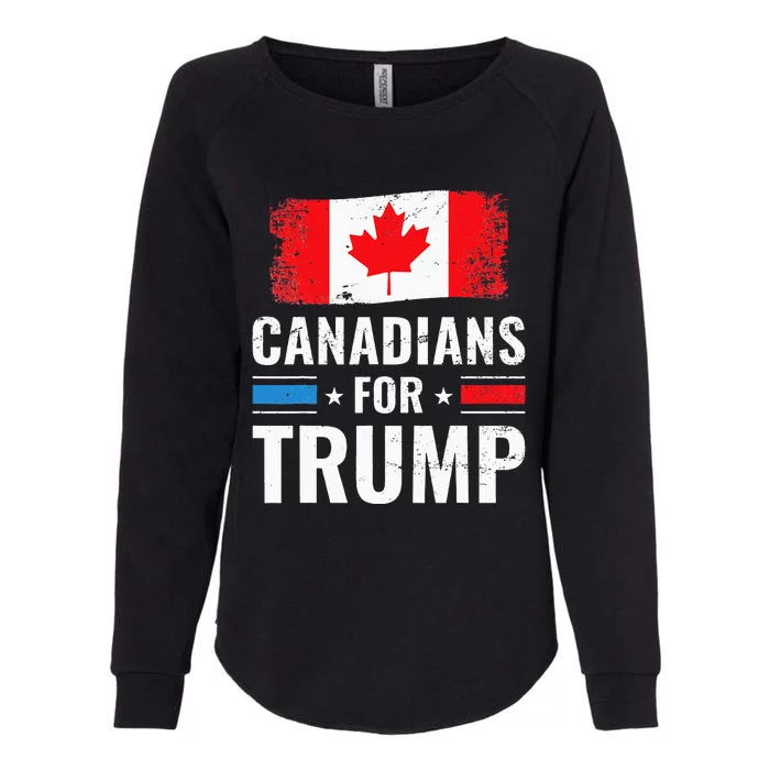 Canadians For Trump Pro Trump 2020 Supporter Gift Womens California Wash Sweatshirt