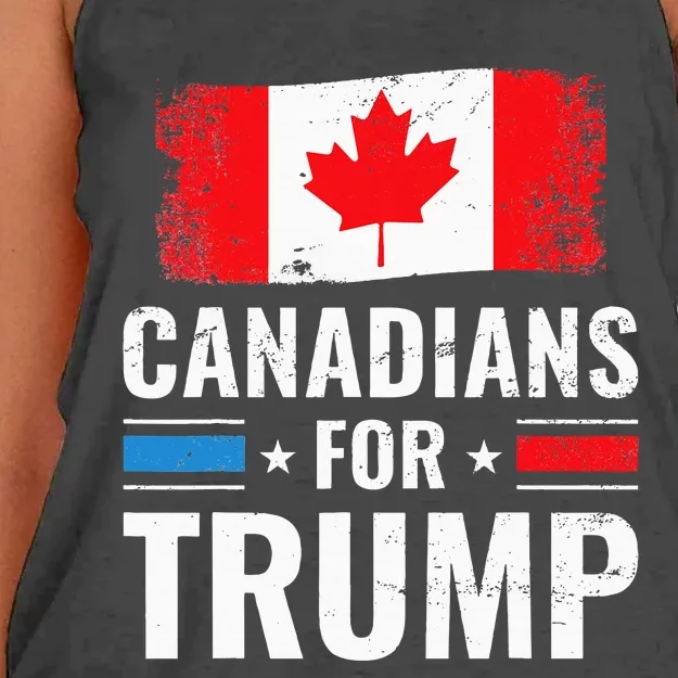 Canadians For Trump Pro Trump 2020 Supporter Gift Women's Knotted Racerback Tank