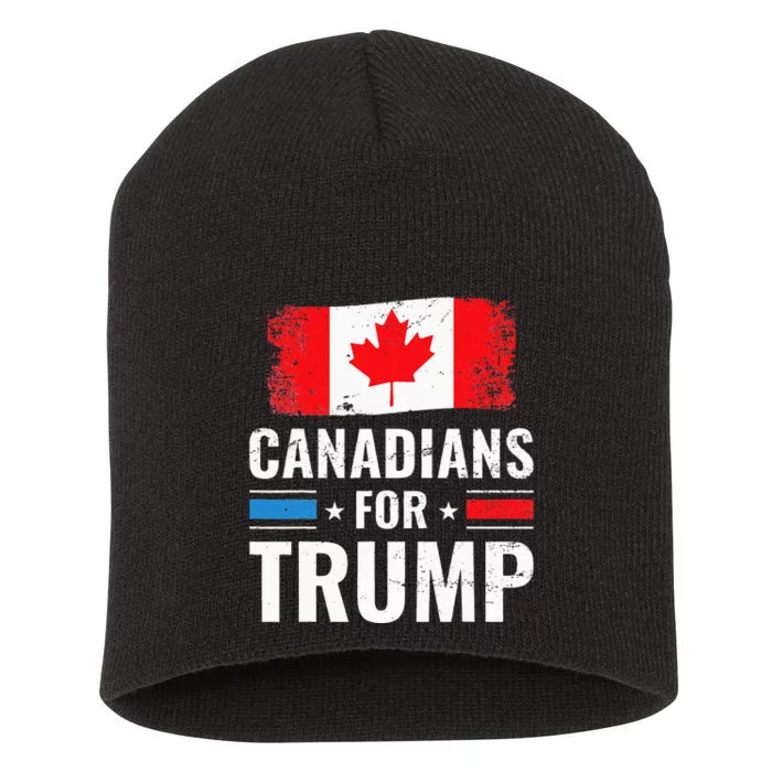 Canadians For Trump Pro Trump 2020 Supporter Gift Short Acrylic Beanie