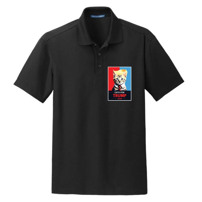 Cats For Trump 2024 Election Dry Zone Grid Performance Polo