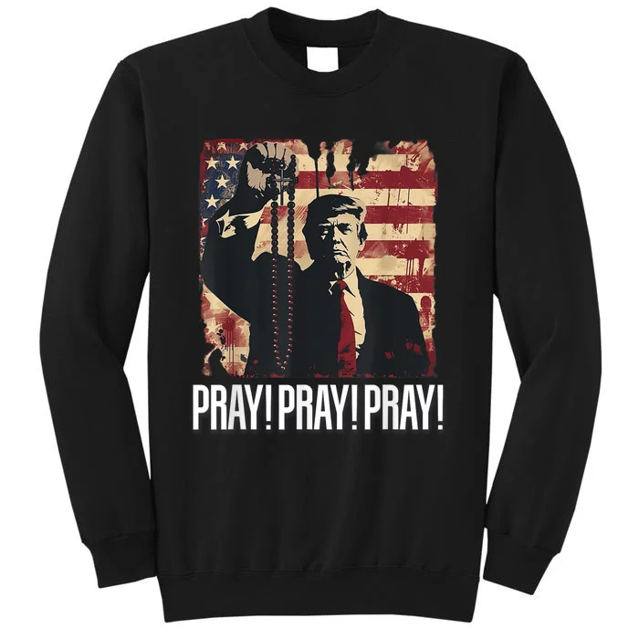 Catholics For Trump 2024 Rosary Election Tall Sweatshirt