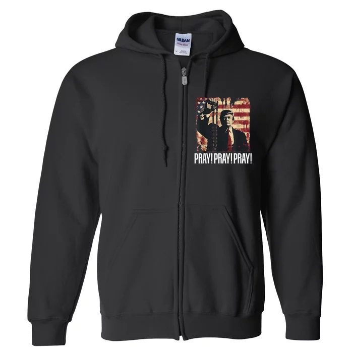 Catholics For Trump 2024 Rosary Election Full Zip Hoodie