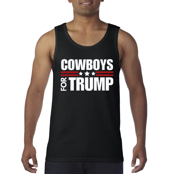 Cowboys For Trump 2024 Election Conservative Republican Tank Top