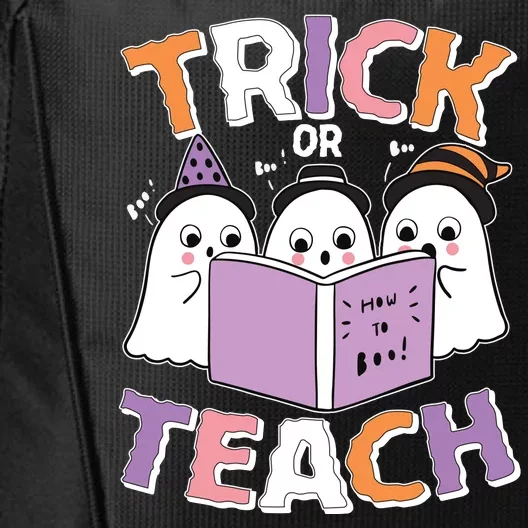 Cute Funny Trick Or Teach Reading Ghost City Backpack