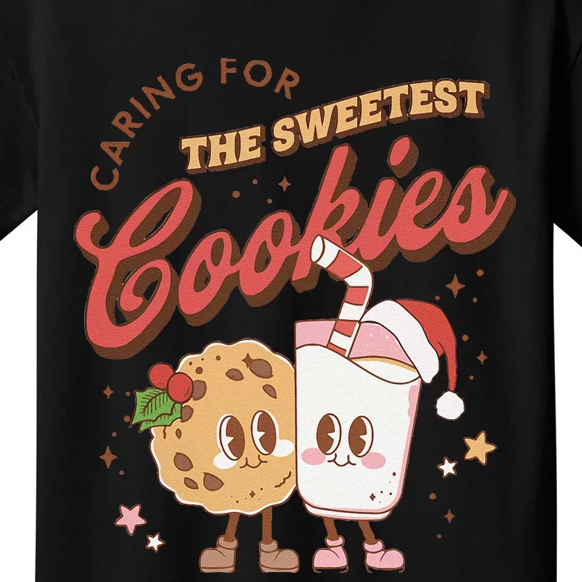 Caring For The Sweetest Cookies Nicu Nurse Christmas Cookies Kids T-Shirt