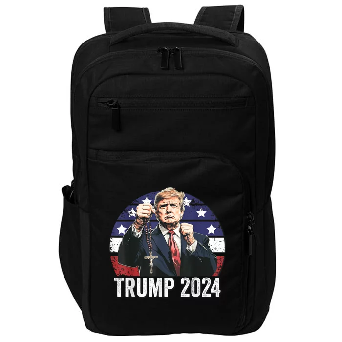 Catholics For Trump 2024 Rosary Election Impact Tech Backpack