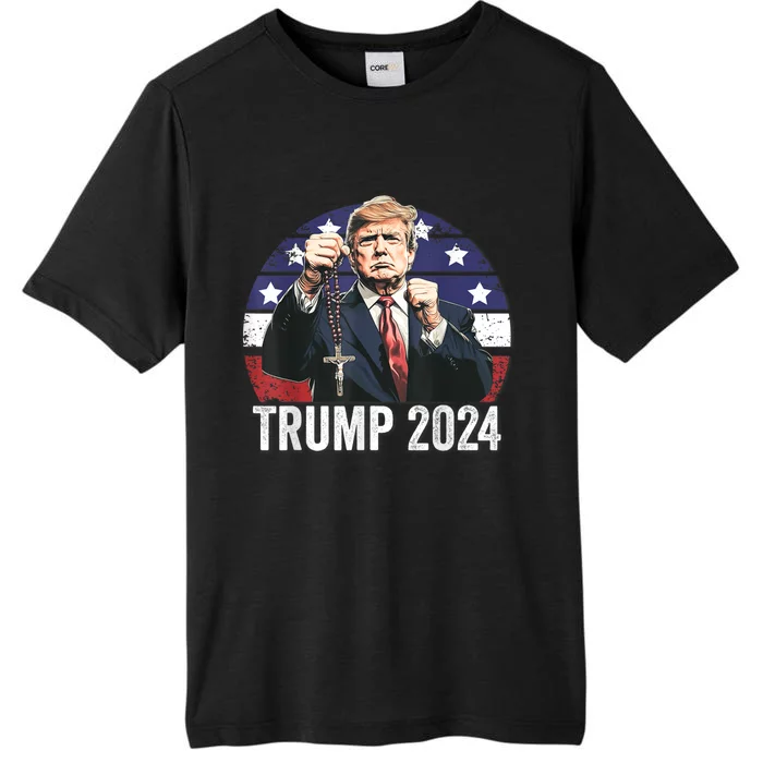 Catholics For Trump 2024 Rosary Election ChromaSoft Performance T-Shirt