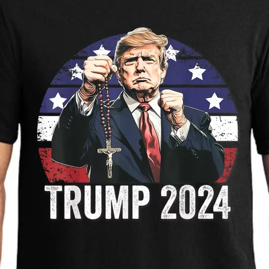 Catholics For Trump 2024 Rosary Election Pajama Set