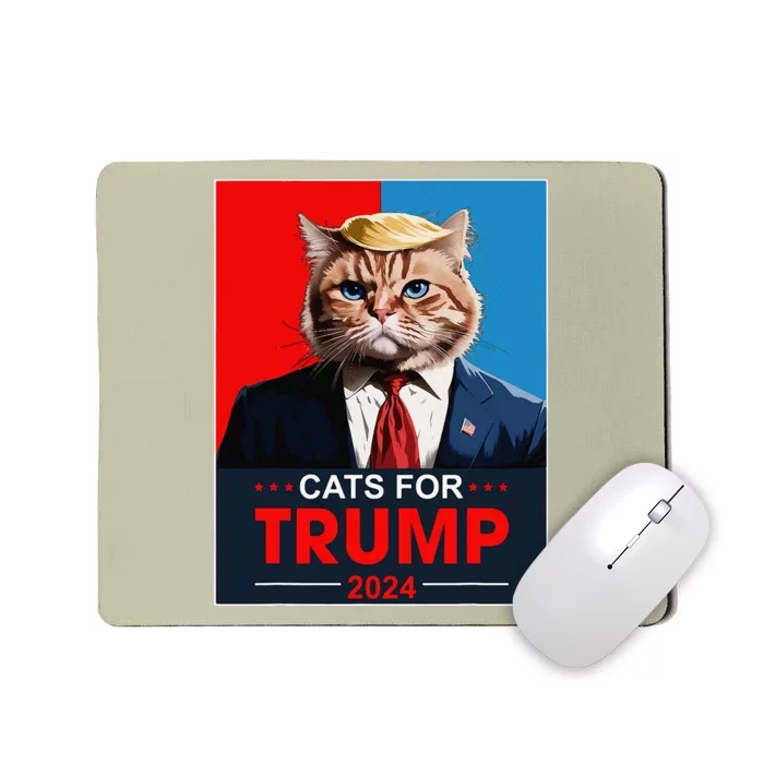 Cats For Trump 2024 Funny Vote For Trump Cats 2024 Mousepad