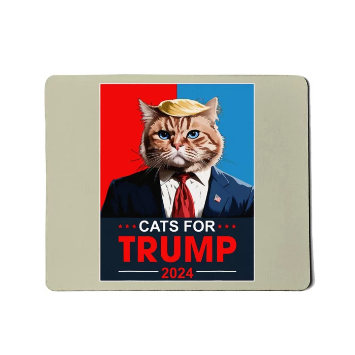 Cats For Trump 2024 Funny Vote For Trump Cats 2024 Mousepad