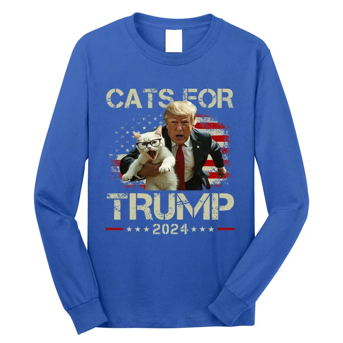 Cats For Trump Long Sleeve Shirt