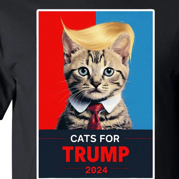 Cats For Trump 2024 Election Gift Tall T-Shirt