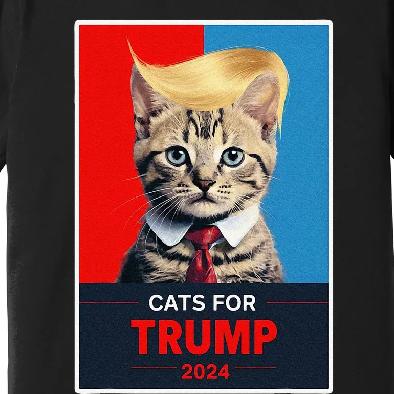 Cats For Trump 2024 Election Gift Premium T-Shirt