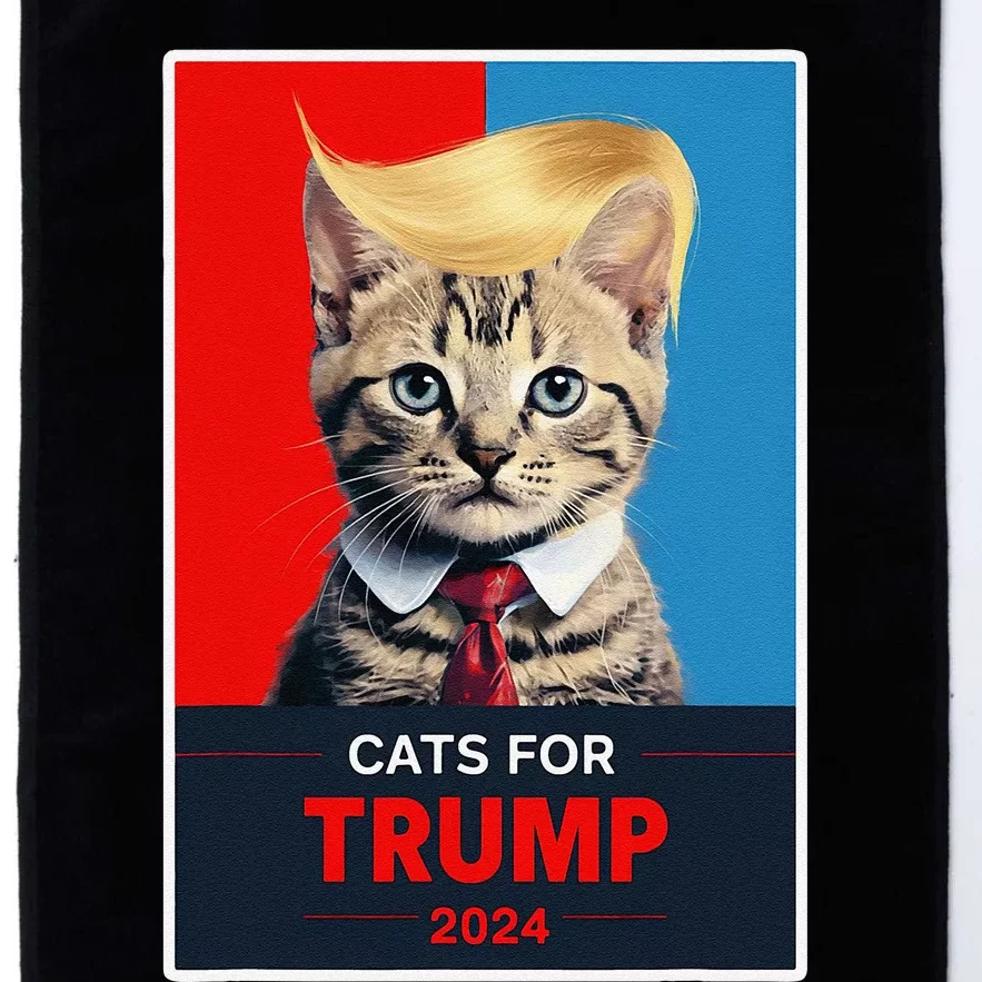 Cats For Trump 2024 Election Gift Platinum Collection Golf Towel