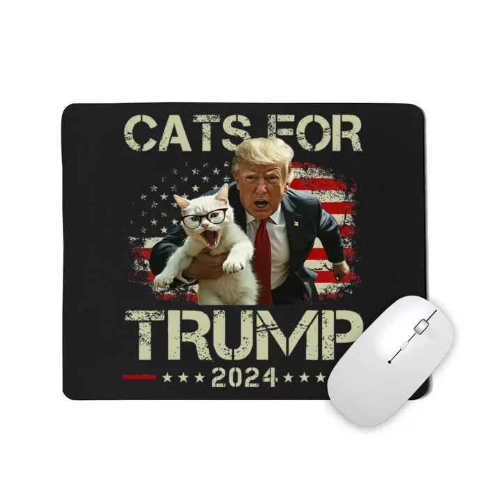 Cats For Trump 2024 Funny Vote For Trump Cats 2024 Gift Mousepad