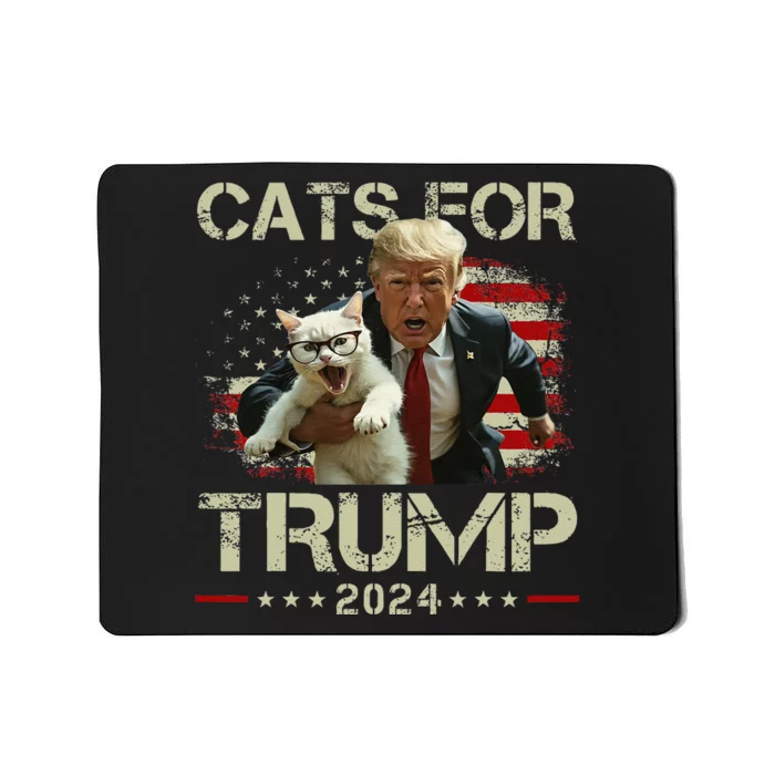 Cats For Trump 2024 Funny Vote For Trump Cats 2024 Gift Mousepad