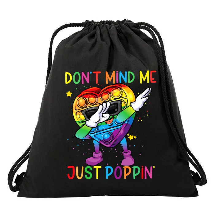 Colorful Fidget Toy DonT Mind Me Just Poppin Pop It Drawstring Bag