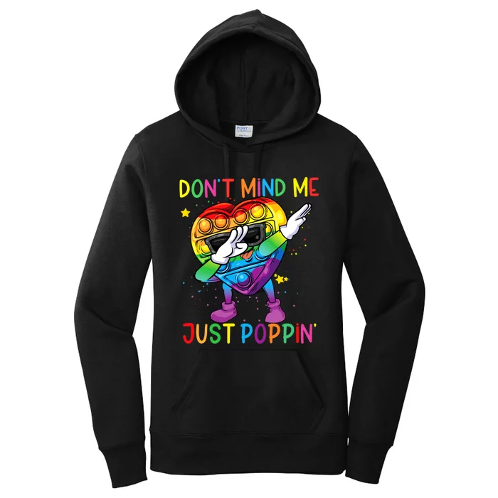 Colorful Fidget Toy DonT Mind Me Just Poppin Pop It Women's Pullover Hoodie