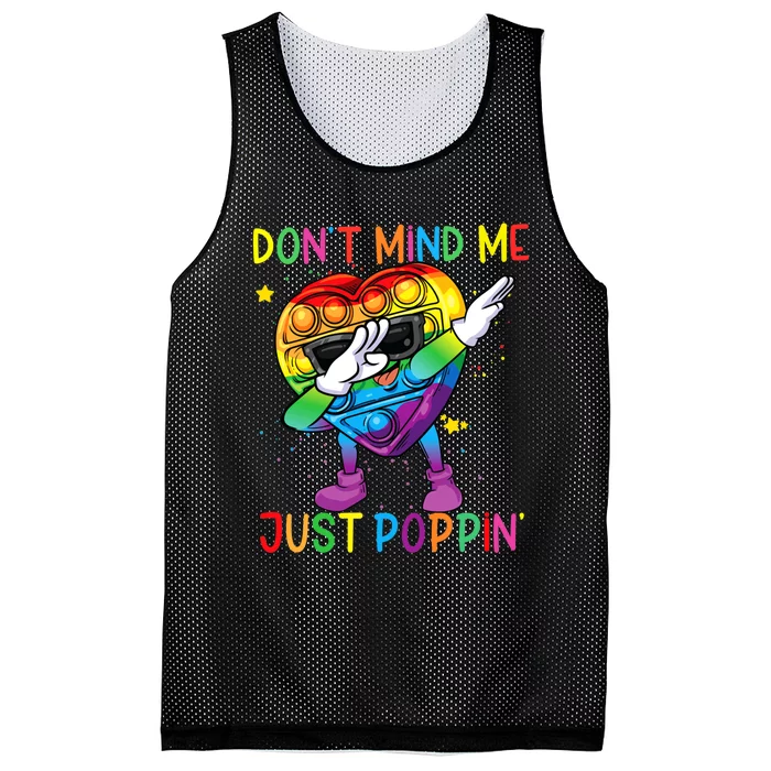 Colorful Fidget Toy DonT Mind Me Just Poppin Pop It Mesh Reversible Basketball Jersey Tank