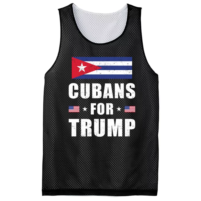 Cubans For Trump Cuban American Patriotic Mesh Reversible Basketball Jersey Tank