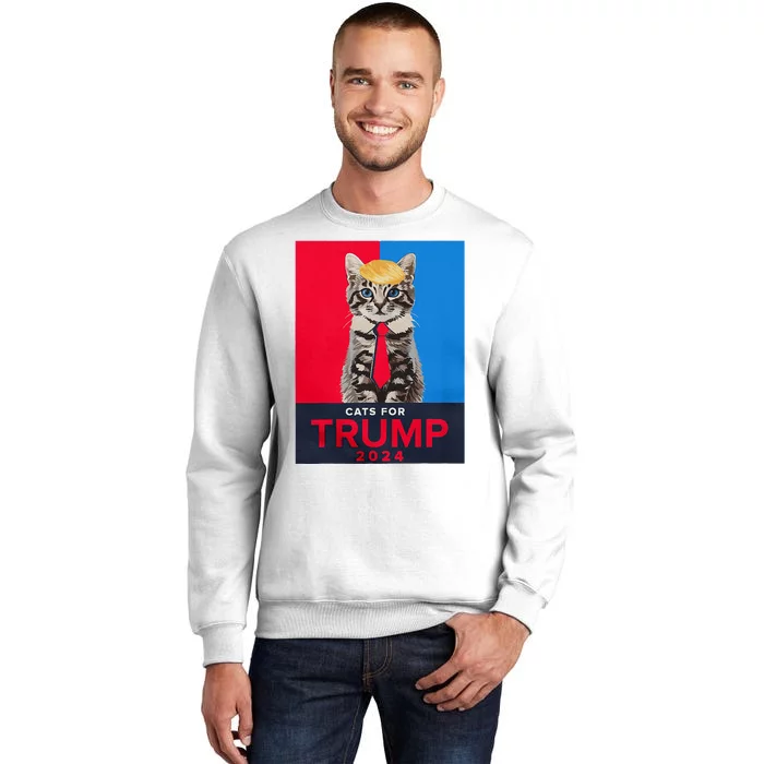 Cats For Trump 2024 Funny For Vance Trump Sweatshirt