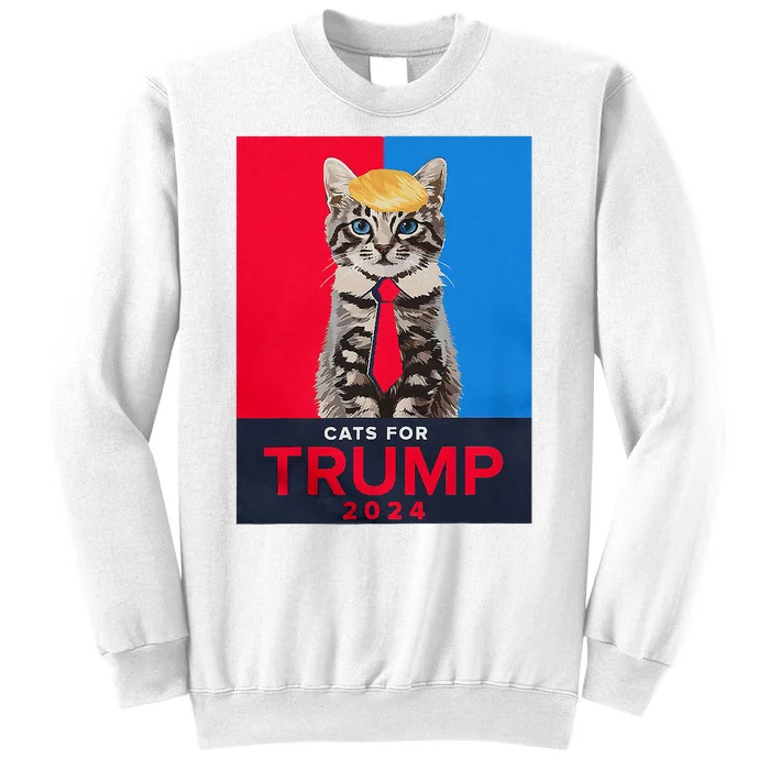 Cats For Trump 2024 Funny For Vance Trump Sweatshirt